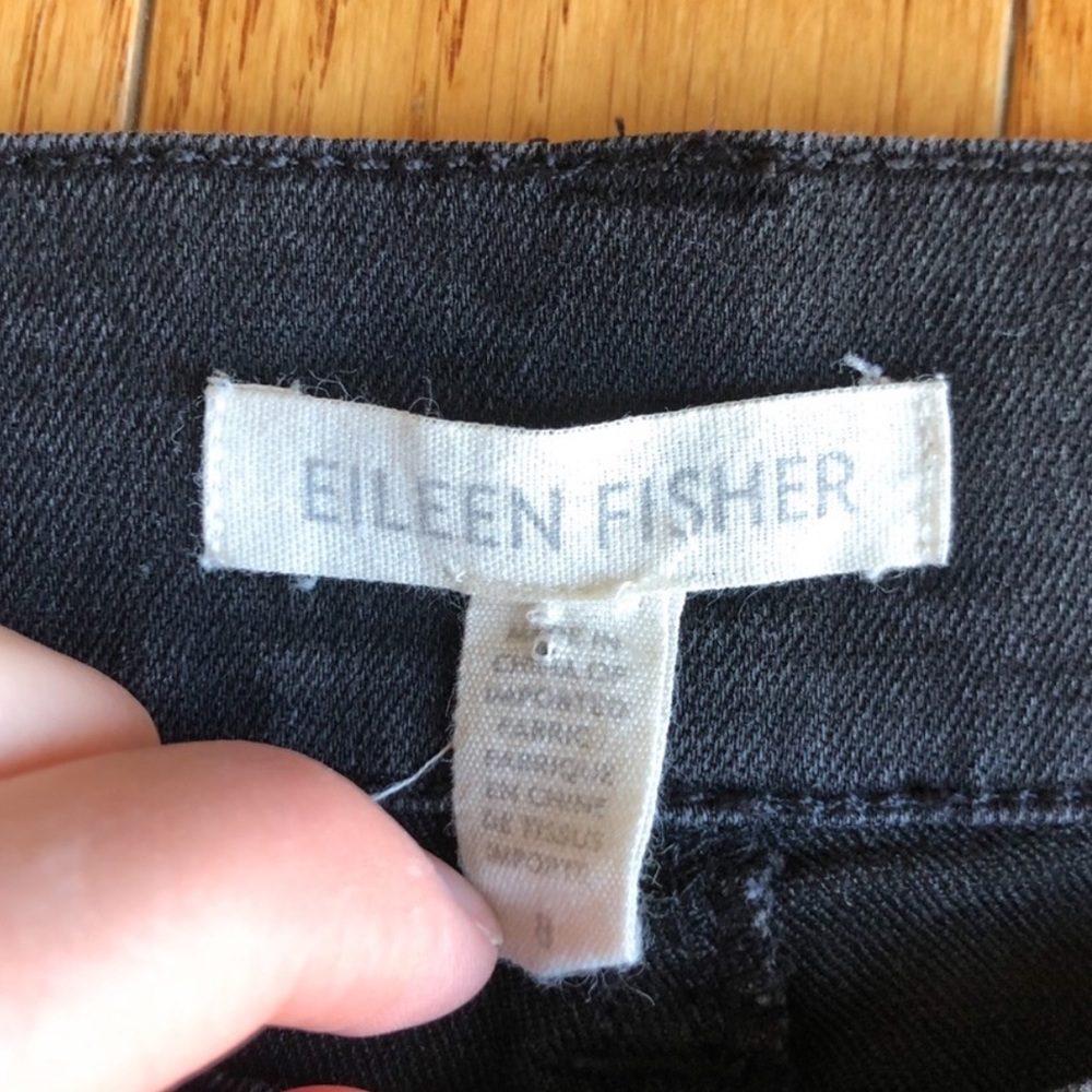Eileen Fisher Black Ponte Skinny Legging Pant Sz 8 - Picture 6 of 7